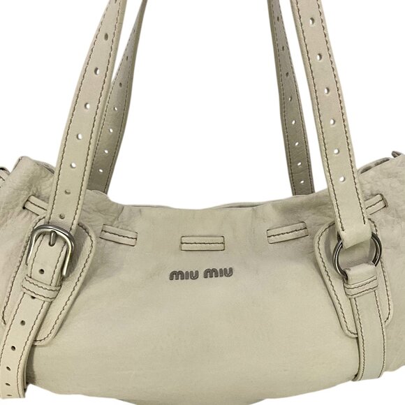 MIU MIU Soft Leather Drawstring Shoulder Bag - Picture 5 of 9